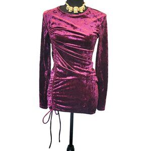 Vintage 90s Y2k Goth Velvet Dress Top